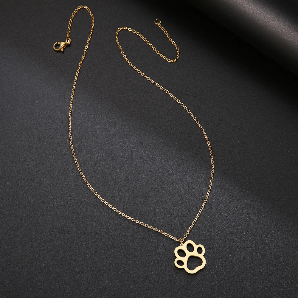 Schöne Hundefußabdruck-Halskette Anhänger | Ihre Liebe für Haustiere im Stil (1+1 GRATIS)