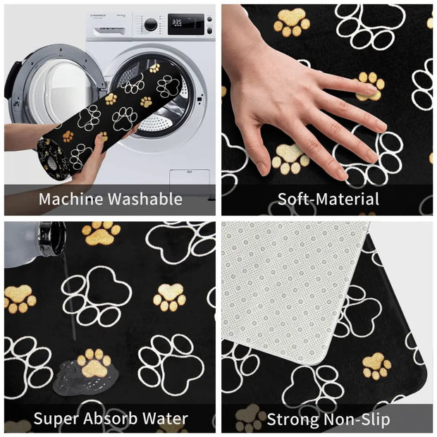 Bedruckte Fußmatte mit Katzenpfotendesign | Stil und Komfort in Ihrem Zuhause